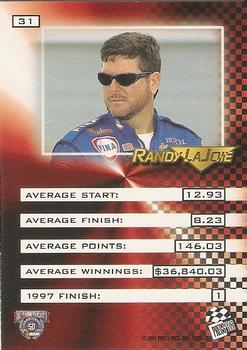 1998 Press Pass VIP - Explosive #31 Randy LaJoie Back