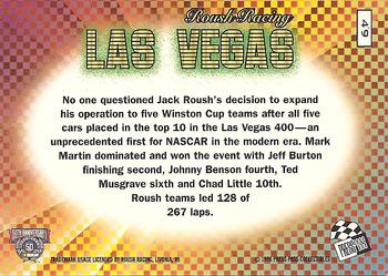 1998 Press Pass VIP - Explosive #49 Roush Racing (Mark Martin / Johnny Benson / Jack Roush / Jeff Burton / Ted Musgrave / Chad Little)  Back