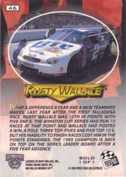 1998 Press Pass VIP - Solos #46 Rusty Wallace's Car Back