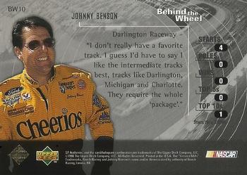 1998 SP Authentic - Behind the Wheel #BW10 Johnny Benson Back
