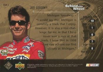 1998 SP Authentic - Behind the Wheel Gold #BW1 Jeff Gordon Back