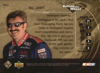 1998 SP Authentic - Behind the Wheel Gold #BW2 Dale Jarrett Back