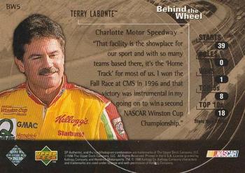 1998 SP Authentic - Behind the Wheel Gold #BW5 Terry Labonte Back