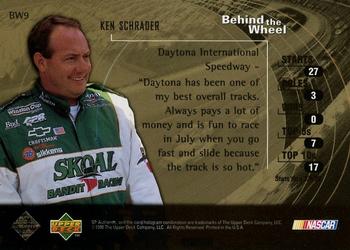 1998 SP Authentic - Behind the Wheel Gold #BW9 Ken Schrader Back