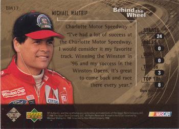 1998 SP Authentic - Behind the Wheel Gold #BW17 Michael Waltrip Back