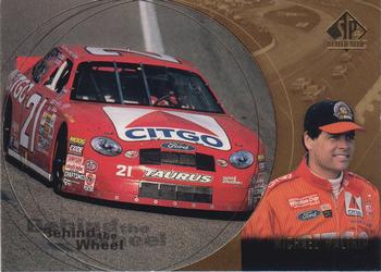 1998 SP Authentic - Behind the Wheel Gold #BW17 Michael Waltrip Front