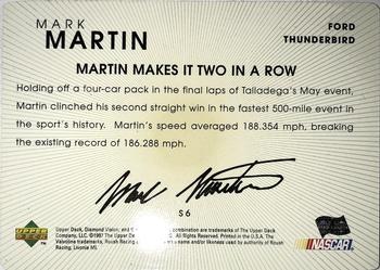 1997 Upper Deck Diamond Vision - Signature Moves #S6 Mark Martin Back