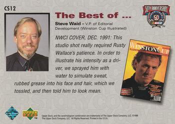 1998 Upper Deck Road to the Cup - Cover Story #CS12 Rusty Wallace Back