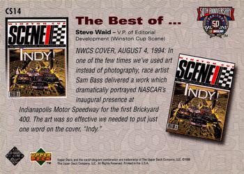 1998 Upper Deck Road to the Cup - Cover Story #CS14 Indianapolis Motor Speed. Back