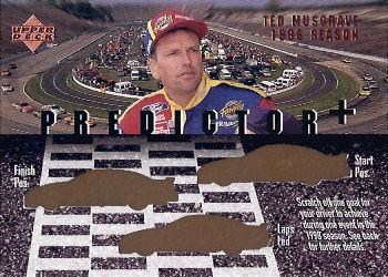 1998 Upper Deck Victory Circle - Predictor Plus #P+17 Ted Musgrave Front