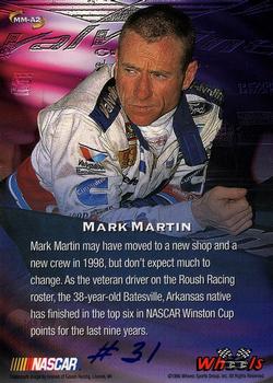 1998 Wheels High Gear - Custom Shop Prizes #MM-A2 Mark Martin Back