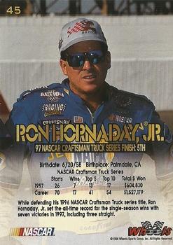1998 Wheels High Gear - First Gear #45 Ron Hornaday Jr. Back