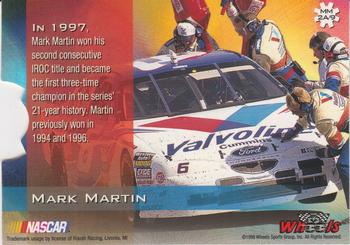 1998 Wheels High Gear - Man and Machine Drivers #MM2A Mark Martin Back