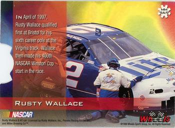 1998 Wheels High Gear - Man and Machine Drivers #MM9A Rusty Wallace Back