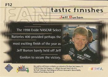 1999 Maxx - FANtastic Finishes #F12 Jeff Burton's Car Back