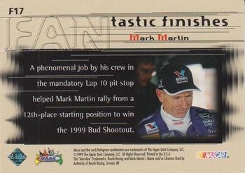 1999 Maxx - FANtastic Finishes #F17 Mark Martin's Car Back