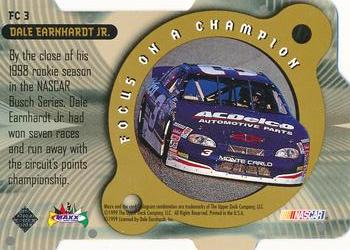 1999 Maxx - Focus on a Champion Gold #FC 3 Dale Earnhardt Jr. Back
