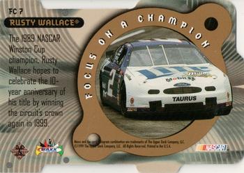 1999 Maxx - Focus on a Champion Gold #FC 7 Rusty Wallace Back