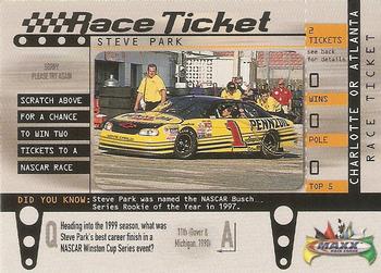 1999 Maxx - Race Ticket #RT5 Steve Park's Car Front