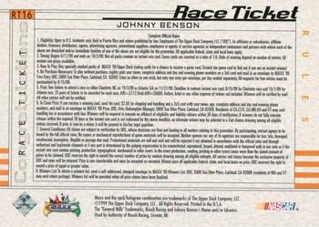 1999 Maxx - Race Ticket #RT16 Johnny Benson's Car Back