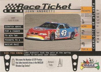 1999 Maxx - Race Ticket #RT17 John Andretti's Car Front