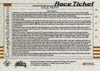 1999 Maxx - Race Ticket #RT23 Kyle Petty's Car Back