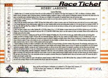 1999 Maxx - Race Ticket #RT27 Bobby Labonte's Car Back