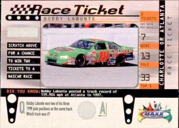 1999 Maxx - Race Ticket #RT27 Bobby Labonte's Car Front