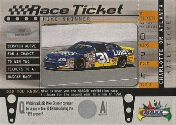 1999 Maxx - Race Ticket #RT28 Mike Skinner's Car Front