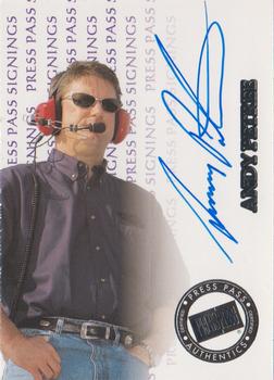 1999 Press Pass - Signings #NNO Andy Petree Front