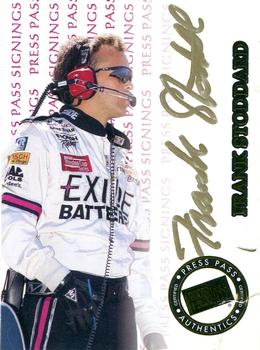 1999 Press Pass - Signings Gold #NNO Frank Stoddard Front