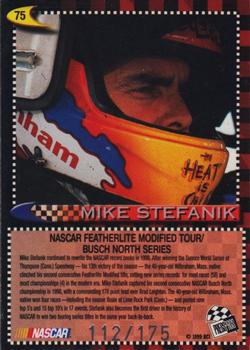 1999 Press Pass - Skidmarks #75 Mike Stefanik Back