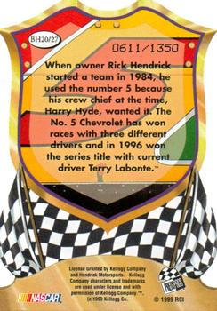 1999 Press Pass Premium - Badge of Honor Reflectors #BH20 Terry Labonte's Car Back
