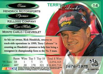1999 Press Pass Premium - Reflectors #14 Terry Labonte Back