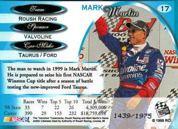 1999 Press Pass Premium - Reflectors #17 Mark Martin Back