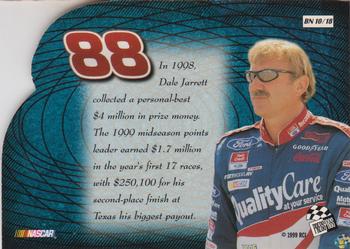 1999 Press Pass Stealth - Big Numbers Die Cuts #BN 10 Dale Jarrett Back