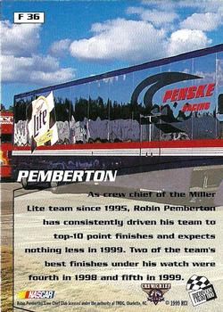 1999 Press Pass Stealth - Fusion #F 36 Robin Pemberton Back