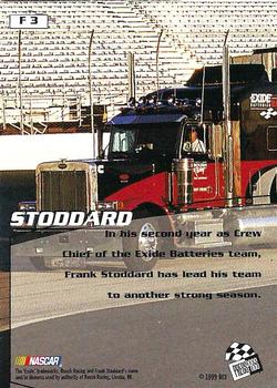 1999 Press Pass Stealth - Fusion #F 3 Frank Stoddard Back