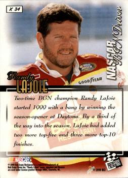 1999 Press Pass VIP - Explosives #X 34 Randy LaJoie Back