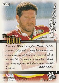 1999 Press Pass VIP - Laser Explosive #LX 34 Randy LaJoie Back