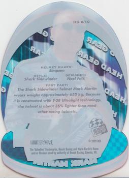 1999 Press Pass VIP - Head Gear Plastic #HG 6 Mark Martin Back