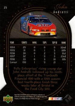 1999 SP Authentic - Overdrive #25 John Andretti Back