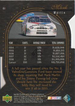 1999 SP Authentic - Overdrive #61 Mark Martin's Car Back