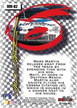 1999 Wheels High Gear - Custom Shop Prizes #MM-B2 Mark Martin Back