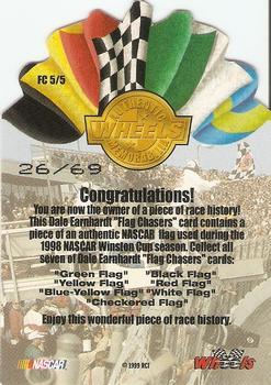 1999 Wheels High Gear - Flag Chasers White #FC 5 Dale Earnhardt Back