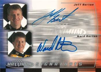 2000 Maxximum - Signatures #WJ-2 Ward Burton/Jeff Burton Front