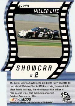2000 Press Pass - Showcar Die Cuts #SC 14 Rusty Wallace's Car Back