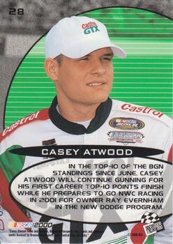 2000 Press Pass Optima - Platinum #28 Casey Atwood Back