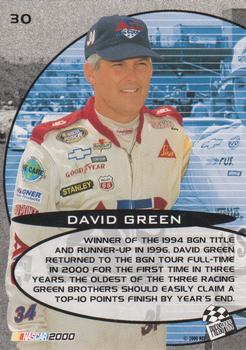 2000 Press Pass Optima - Platinum #30 David Green Back