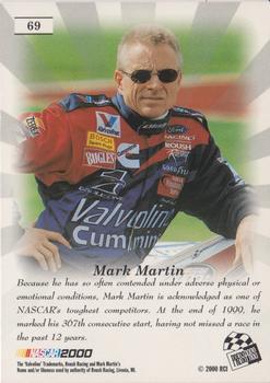 2000 Press Pass Premium - Reflectors #69 Mark Martin Back